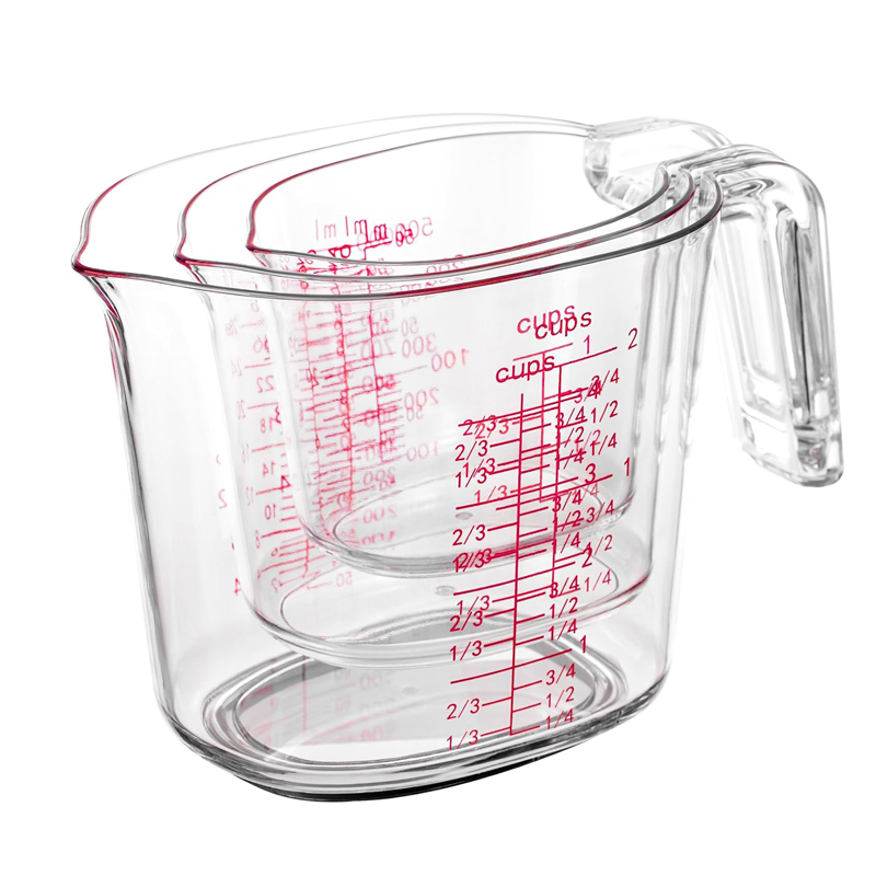 Kitchen Baking Kit - Набор прозрачных мерных стаканов 1, 2