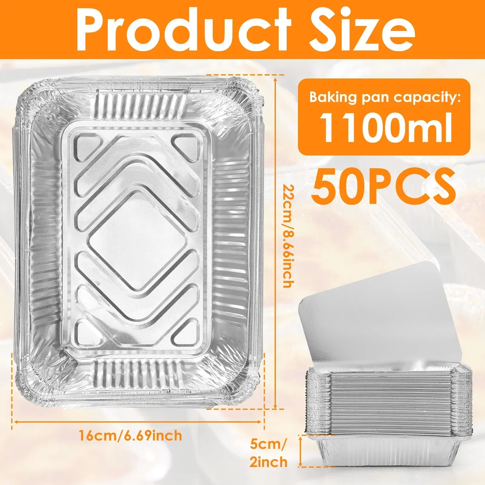 Kitchen Baking Tray Set - 50/100 шт. противни из алюминиевой фольги