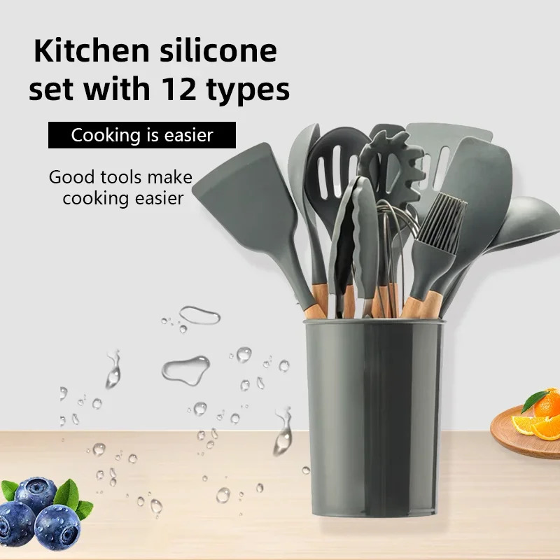 Kitchen Baking Pan Set - Набор из 12 предметов, силиконовая кухонная