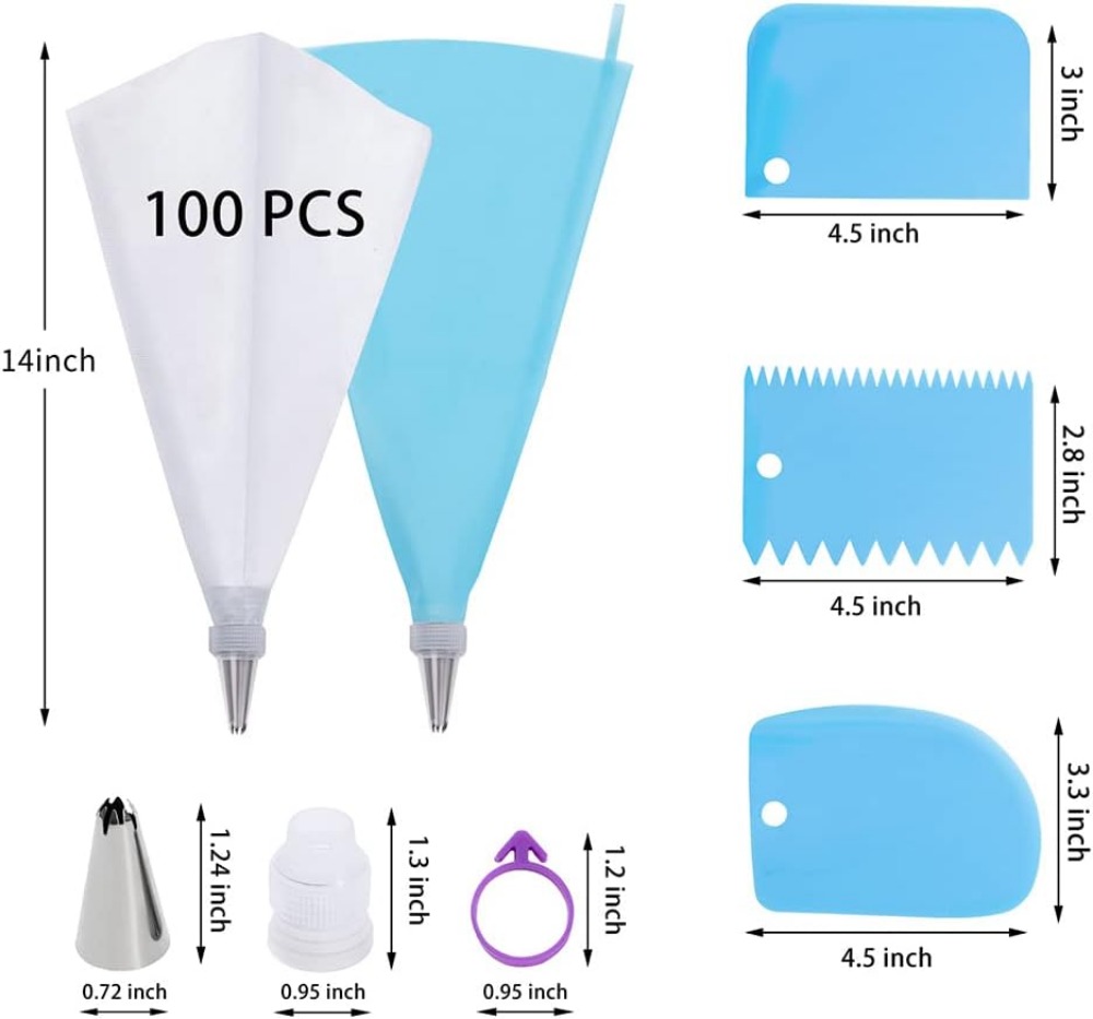 Набор из 100 одноразовых конди – обзор и цена Decorating Tip Set