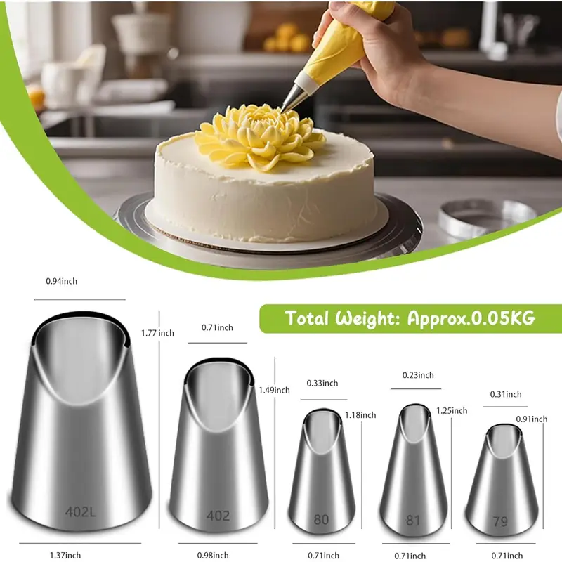 Набор из 5 насадок для кондите – обзор и цена Kitchen Baking Kit