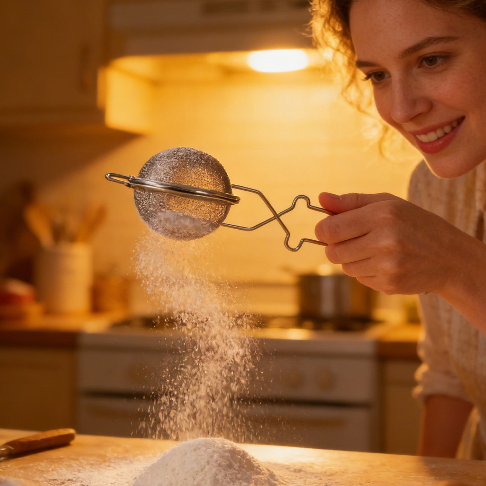 1 шт. сито для муки из нержаве – обзор и цена Baking Powder Kitchen