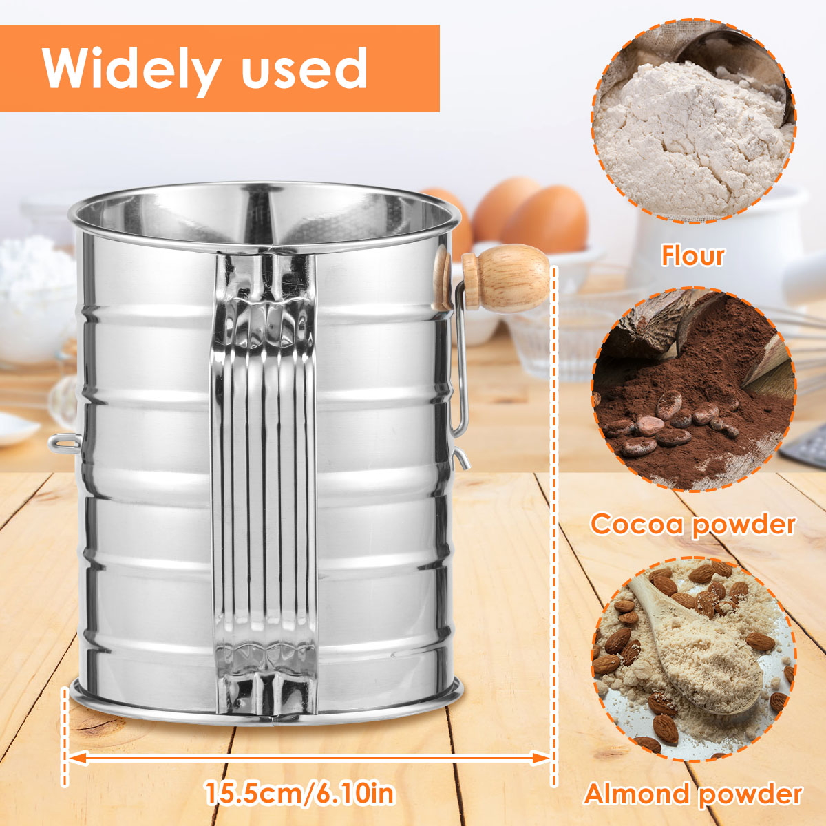 Сито для муки из нержавеющей с – обзор и цена Baking Powder Kitchen