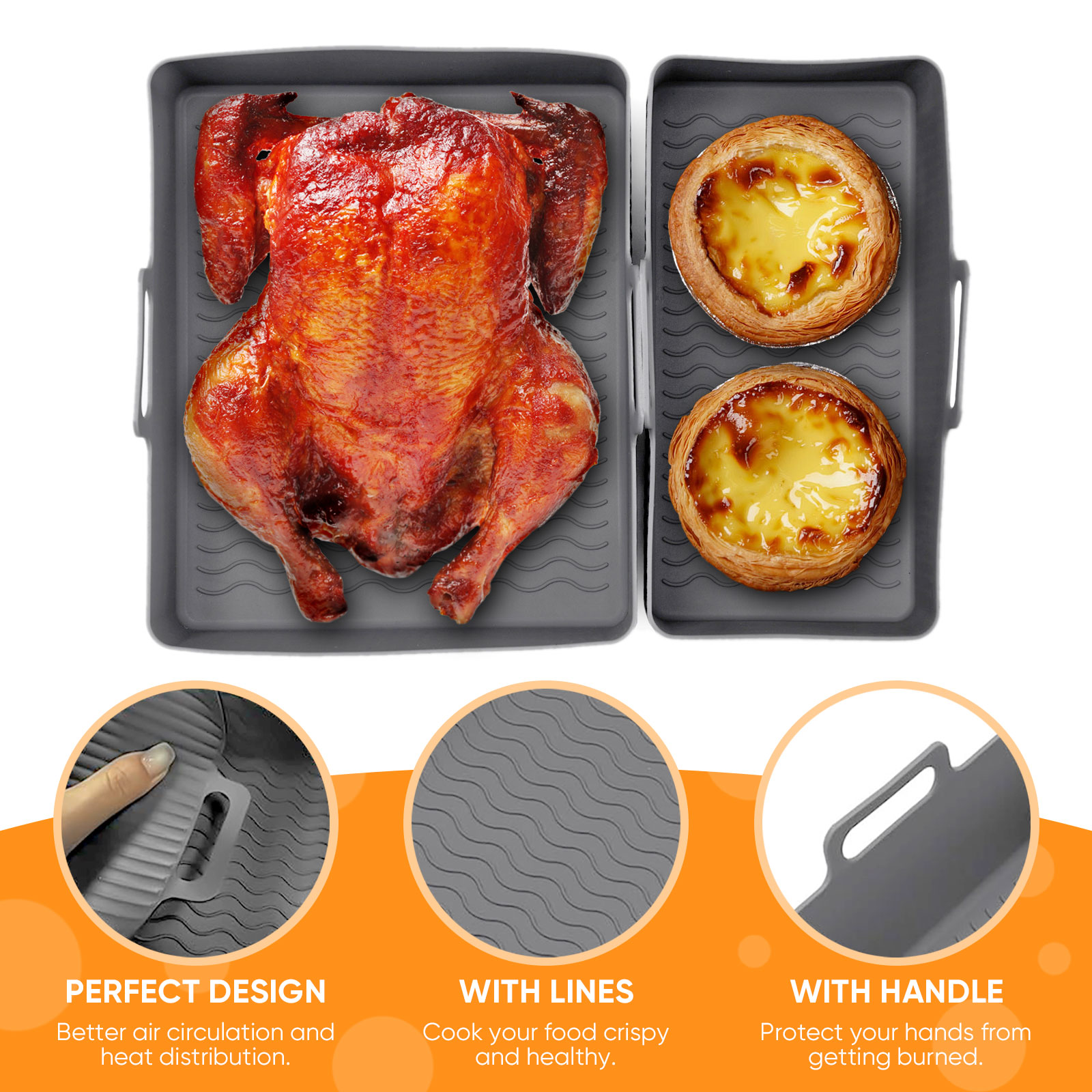 Набор из 2 шт., силиконовый ко – обзор и цена Kitchen Baking Tray Set